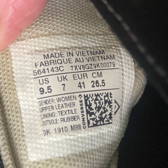 Womens Converse One Star Sandal Slip Black/Egret/White SZ 9.5 Leather worn 1x - Picture 2 of 7